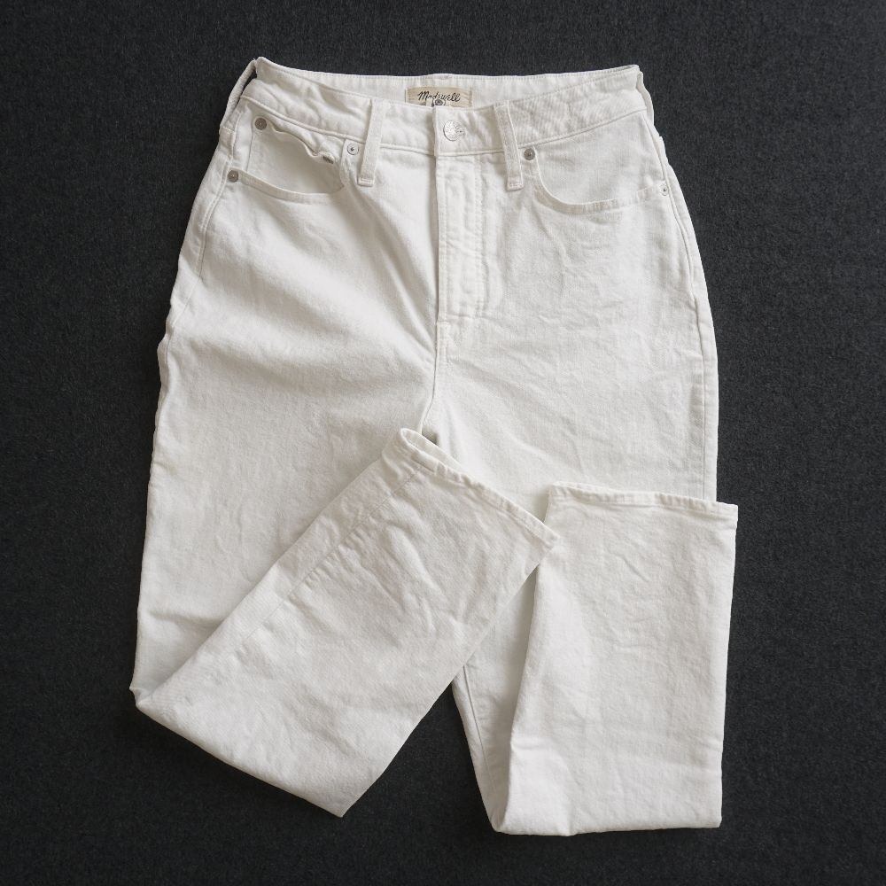 Madewell The Curvy Perfect Vintage Jean White Wash Denim Womens Size 28